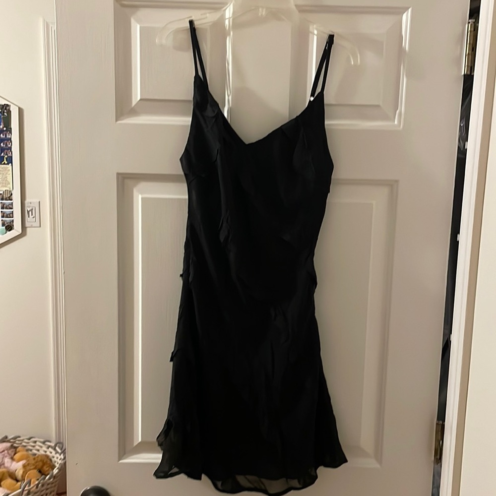 Black Princess Polly Ruffle Dress
